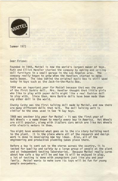 Dear Friend Letter
